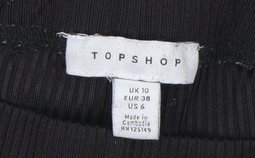 Topshop Women's Black Trousers UK 10