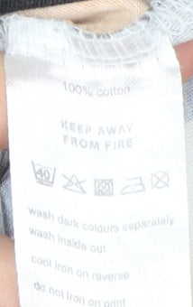 DFND Men's Multicoloured Striped S T-Shirt