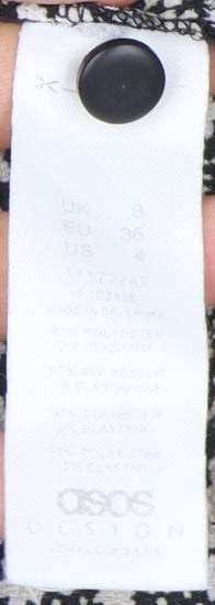 ASOS Design Women's Black Floral Blouse Size 8