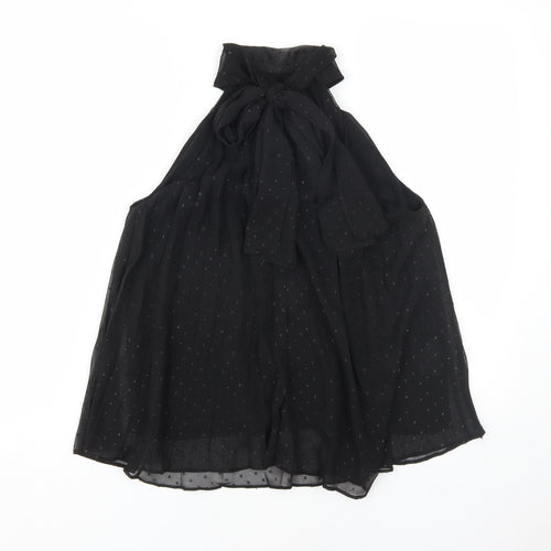 MNG Women's Black Basic Sleeveless Blouse