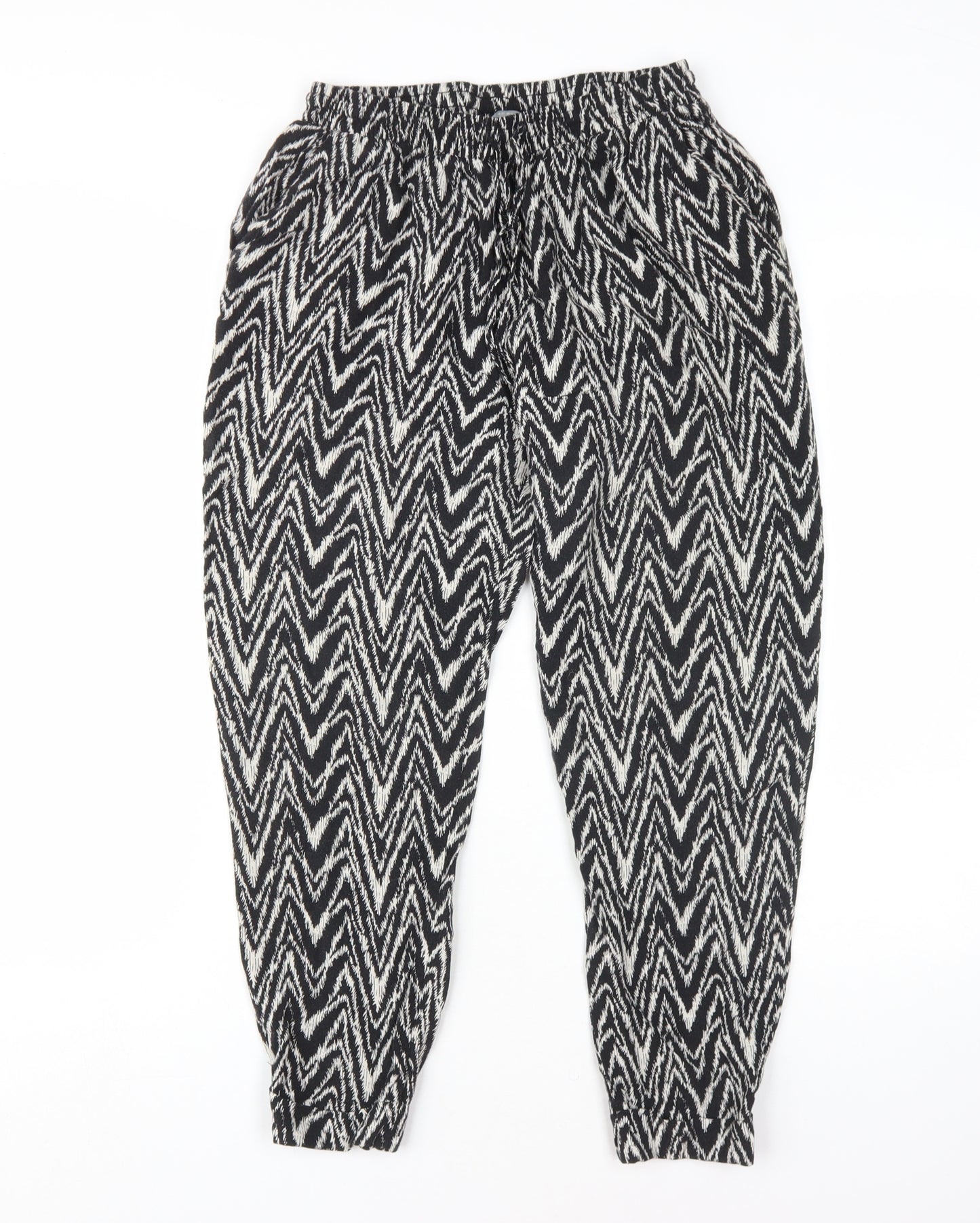 Dorothy Perkins Women's Black Geometric Harem Trousers