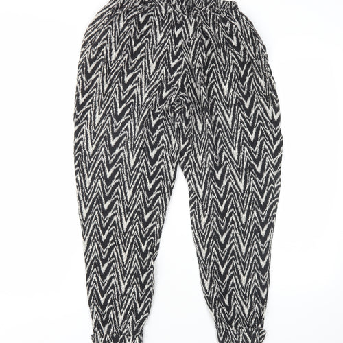 Dorothy Perkins Women's Black Geometric Harem Trousers