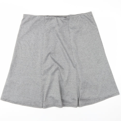 Bonmarché Women's Grey Check Pencil Skirt Size 18