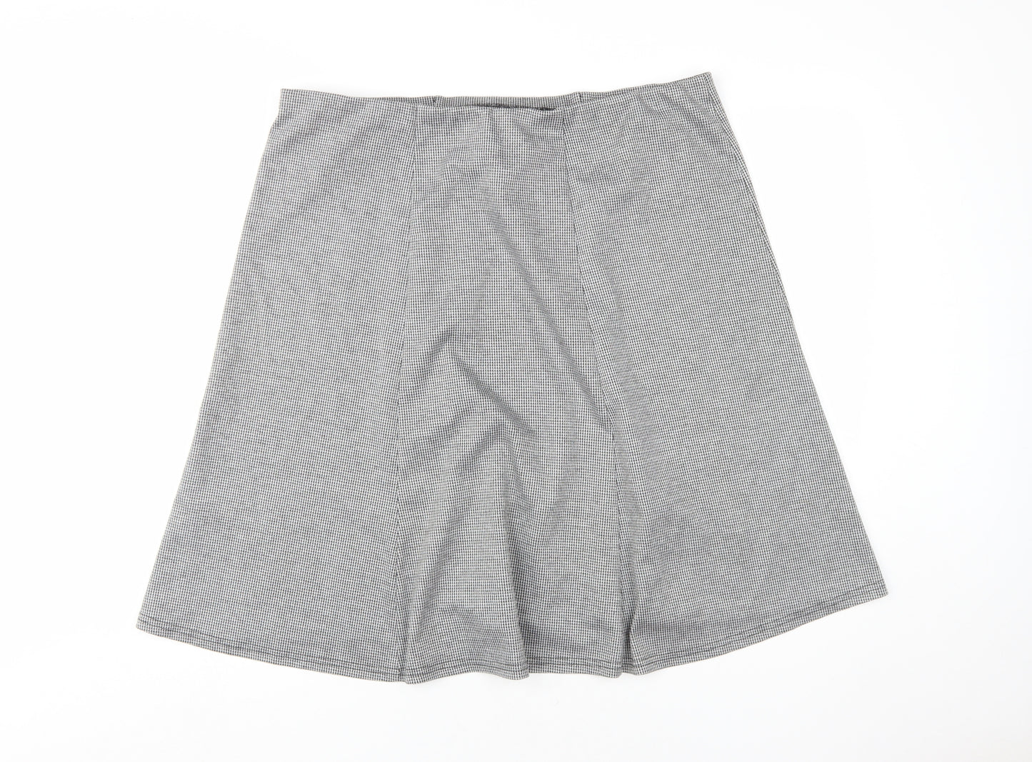 Bonmarché Women's Grey Check Pencil Skirt Size 18