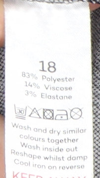 Bonmarché Women's Grey Check Pencil Skirt Size 18