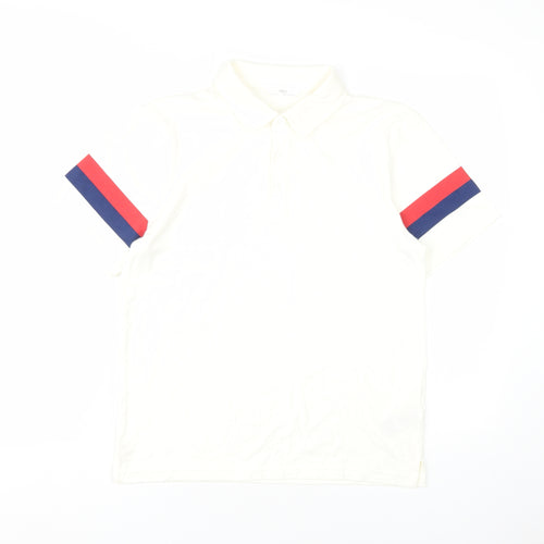 Marks and Spencer Boys Polo Shirt White 12-13 Years
