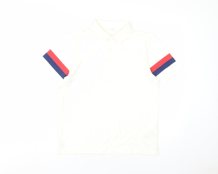 Marks and Spencer Boys Polo Shirt White 12-13 Years