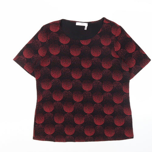 Julipa Women's Geometric T-Shirt Black Size 14