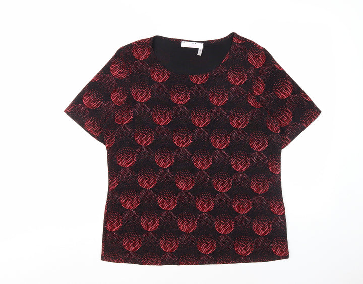 Julipa Women's Geometric T-Shirt Black Size 14