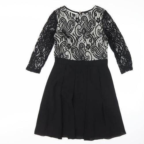 Izabel London Women's Black A-Line Party Dress Size 10