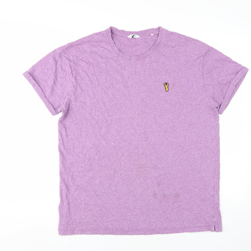 Next Men's Purple Short Sleeve T-Shirt, Size L, Good Condition