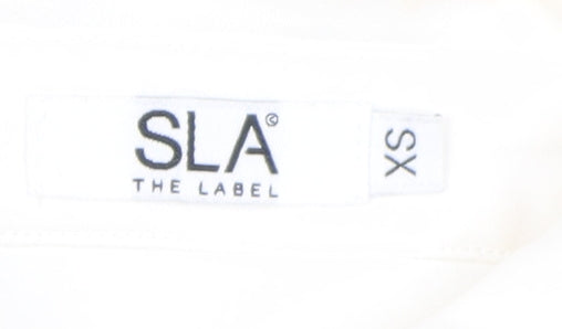 SLA The Label Women's White Cropped Button-Up Shirt