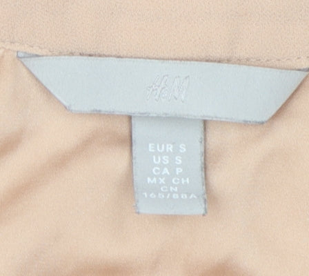 H&M Women's Beige A-Line Midi Dress, Size S