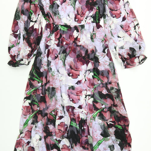 ASOS DESIGN Women's Multicoloured A-Line Midi Dress Size 10