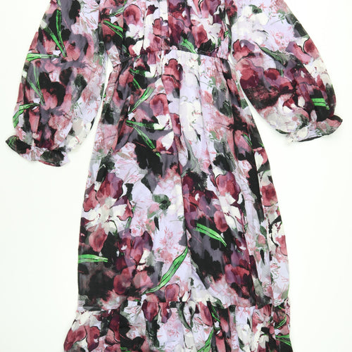 ASOS DESIGN Women's Multicoloured A-Line Midi Dress Size 10