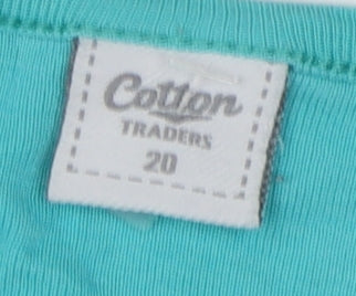 Cotton Traders Womens Blue T-Shirt Size 20