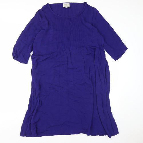 Masai Women's Purple Dress, M, Half Sleeve, Viscose