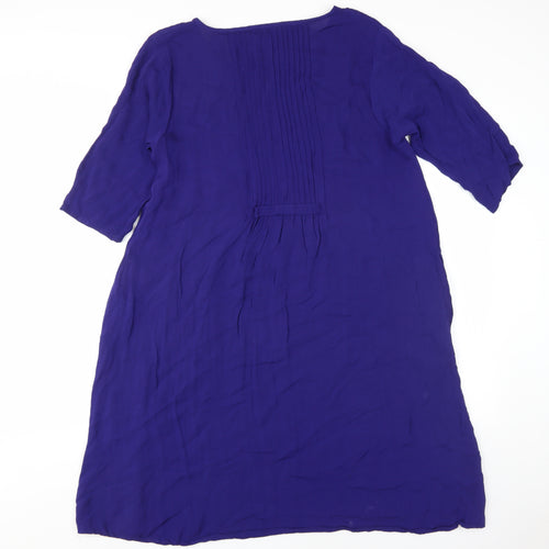 Masai Women's Purple Dress, M, Half Sleeve, Viscose