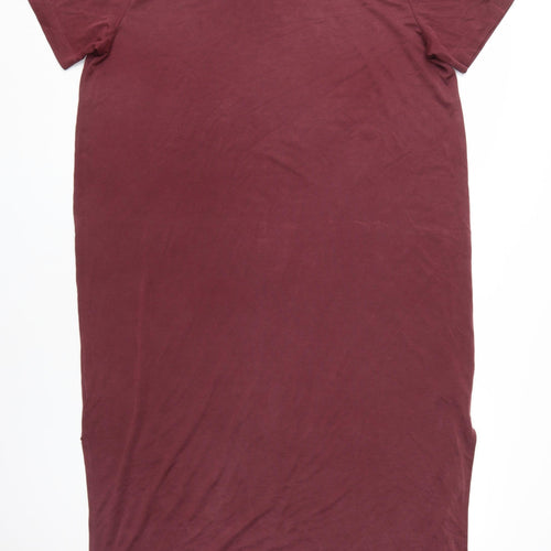 Monki Women's Red Midi T-Shirt Dress, Size L