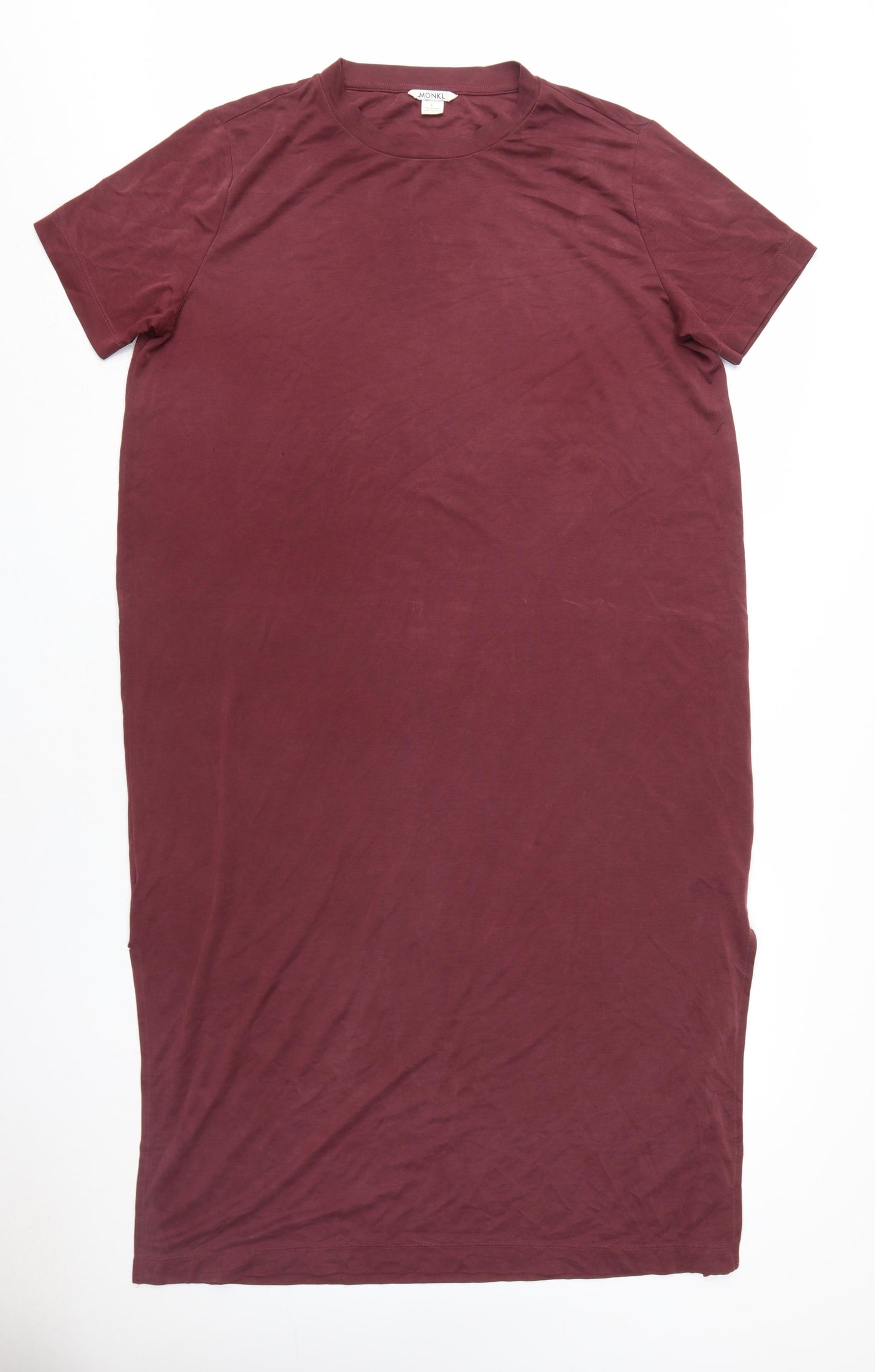 Monki Women's Red Midi T-Shirt Dress, Size L