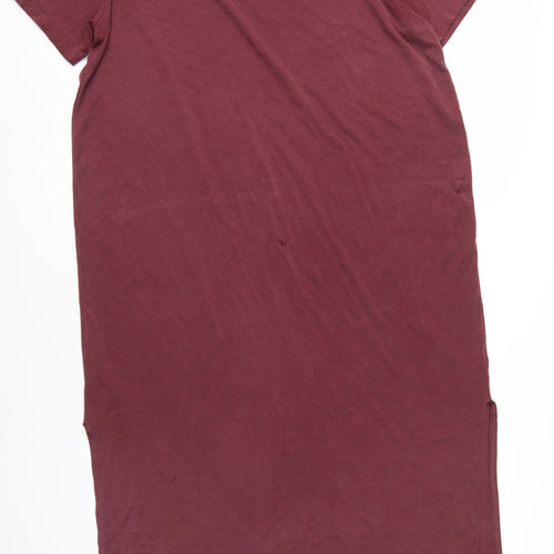 Monki Women's Red Midi T-Shirt Dress, Size L
