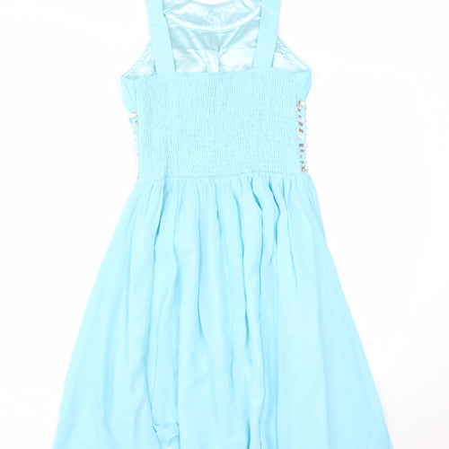 QUIZ Women's Blue Fit & Flare Party Dress Size 10