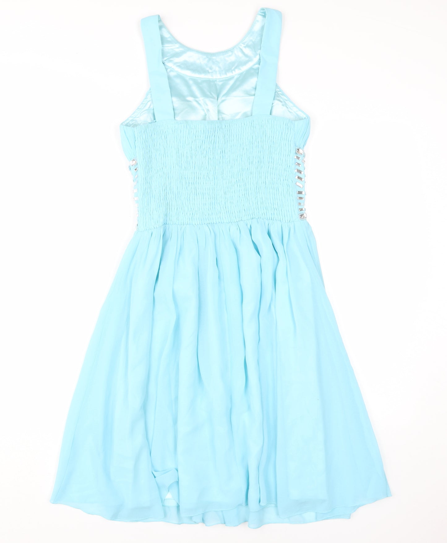 QUIZ Women's Blue Fit & Flare Party Dress Size 10