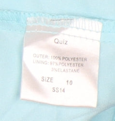 QUIZ Women's Blue Fit & Flare Party Dress Size 10