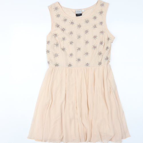 New Look Women's Beige A-Line Dress Size 12