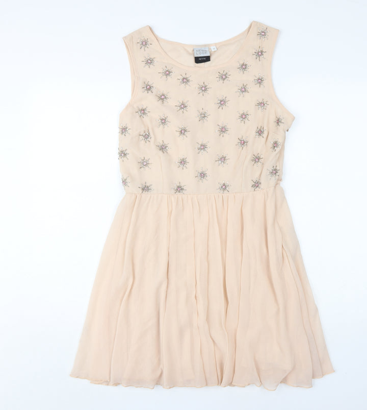 New Look Women's Beige A-Line Dress Size 12