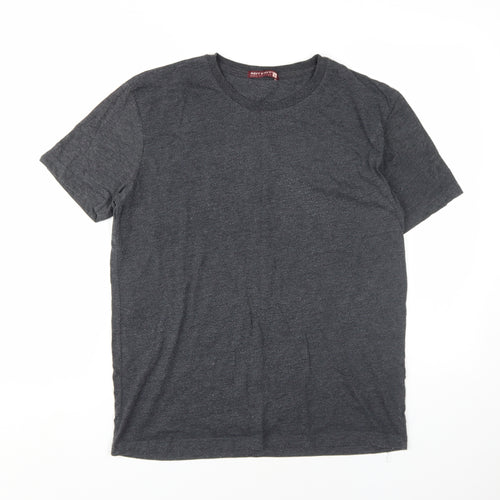 Navy & Navy Men's Grey Crew Neck T-Shirt Size L
