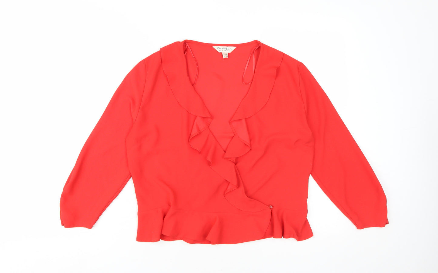 Miss Selfridge Women’s Red Wrap Blouse Size 12
