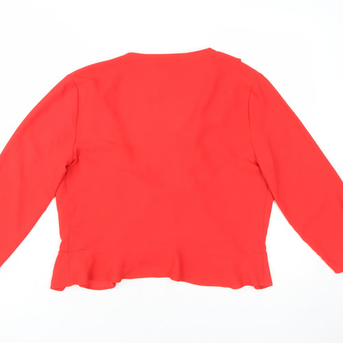 Miss Selfridge Women’s Red Wrap Blouse Size 12