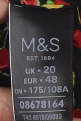 Marks and Spencer Women's Multicoloured Floral Blouse Size 20