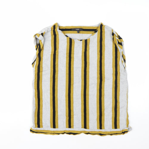 Next Women's Multicoloured Striped Top Size 14