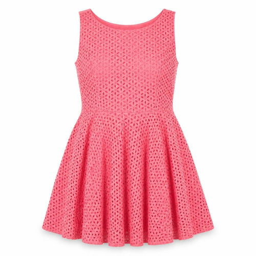 Hooch Women's Pink Fit & Flare Sleeveless Dress - S