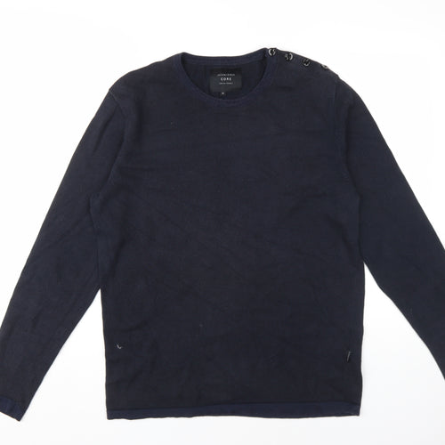 Jack & Jones Men's Black Pullover Jumper Medium
