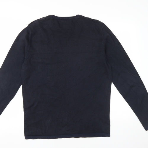 Jack & Jones Men's Black Pullover Jumper Medium