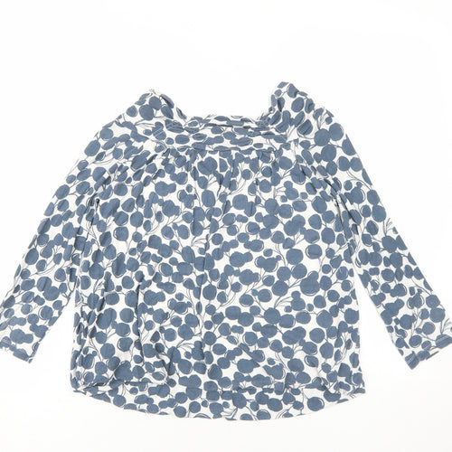 Phase Eight Women's Blue Floral Cowl Neck Top Size 10