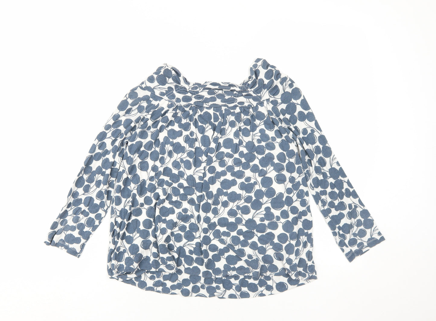 Phase Eight Women's Blue Floral Cowl Neck Top Size 10