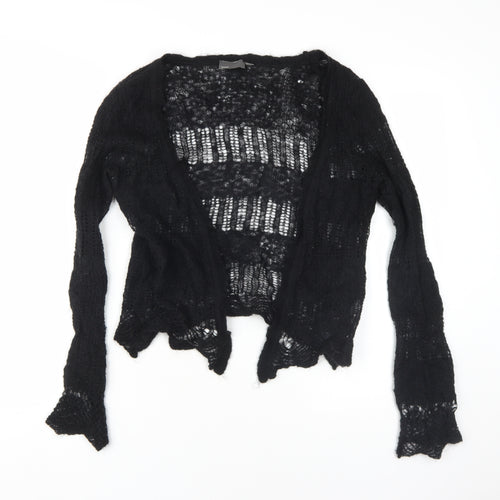 Mexx Women's Black Open Knit Cardigan L