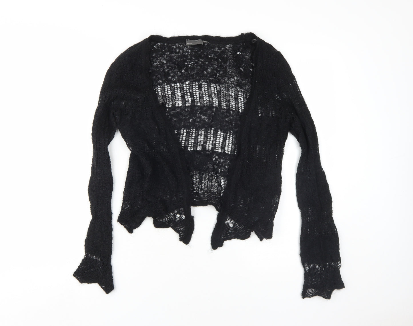 Mexx Women's Black Open Knit Cardigan L