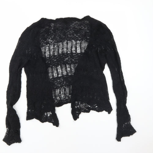 Mexx Women's Black Open Knit Cardigan L