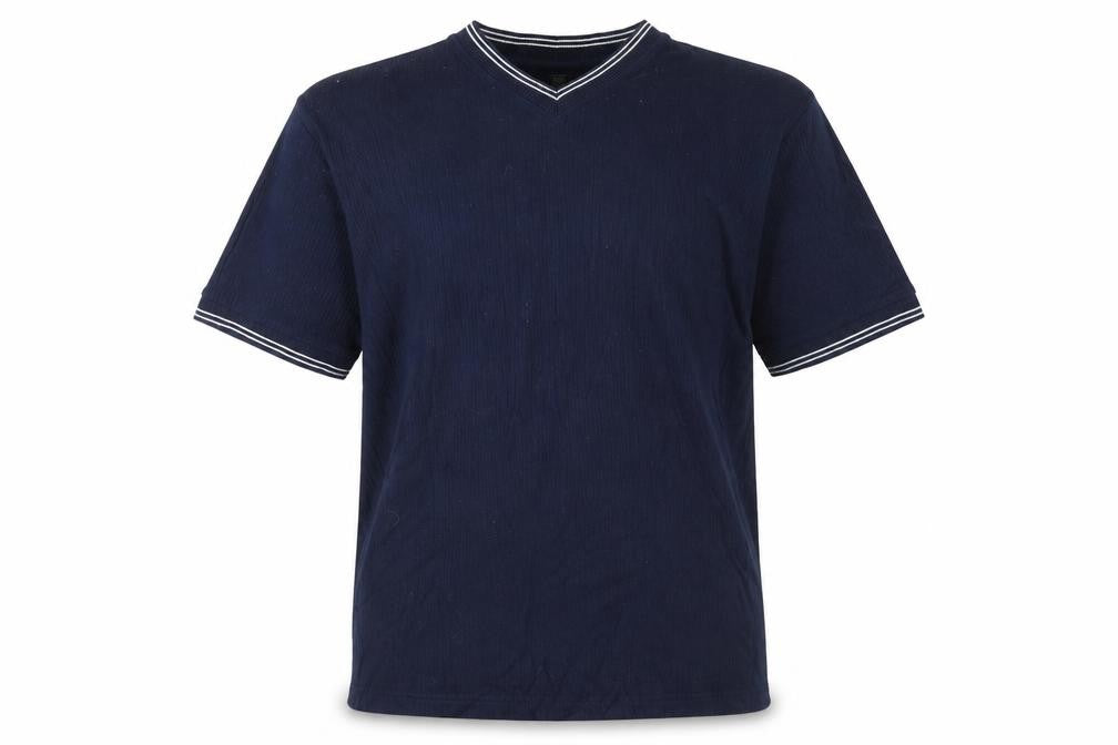 EA Menswear Blue V-Neck Men's T-Shirt L