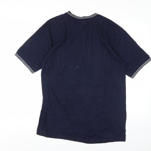 EA Menswear Blue V-Neck Men's T-Shirt L