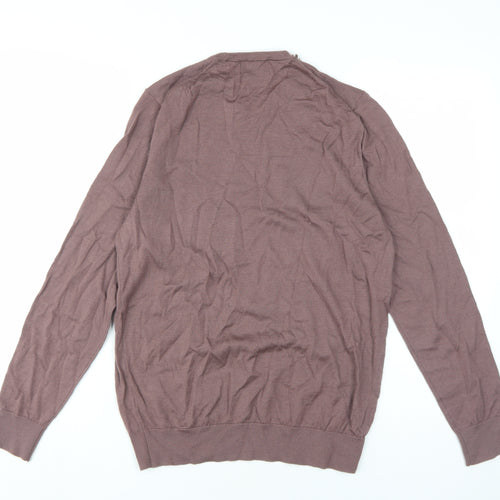 Marks and Spencer Men's Brown Wool Pullover M