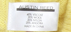 Austin Reed Men's Yellow Cable-Knit Pullover Sweater L