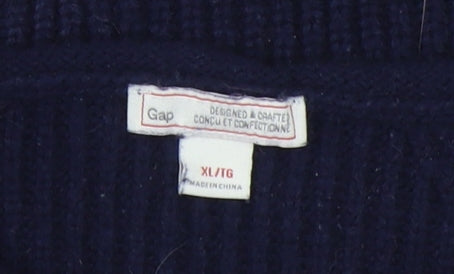 Gap Boys' XL Blue Chunky Knit Pullover Jumper