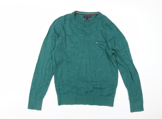 Tommy Hilfiger Green Pullover Men's S Casual Knit