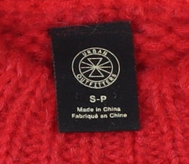 Urban Outfitters Women's Red Mock Neck Pullover Jumper